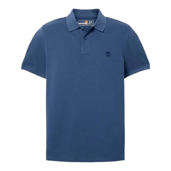 Timberland - Ανδρικό T-shirt Polo Short-Sleeve με Λογότυπο Oyster River TB0A2BRY-EYO Μπλε TB0A2BRYEYO