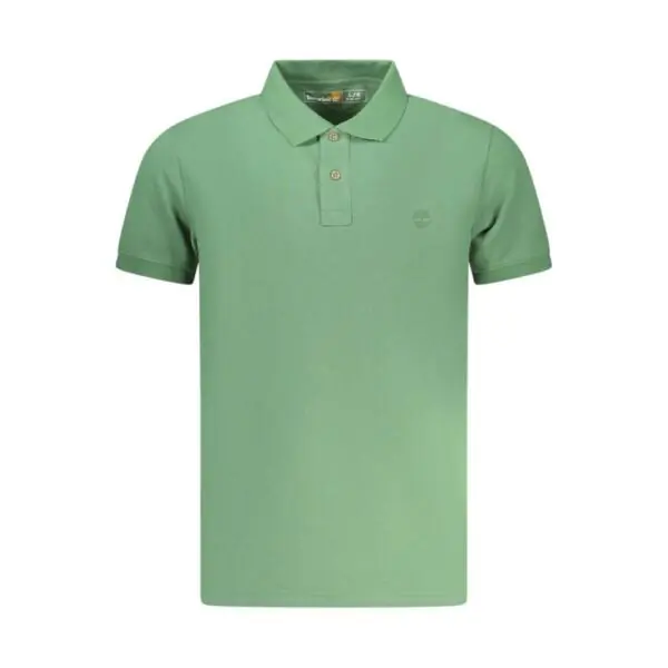 Timberland - Ανδρικό Κοντομάνικο T-shirt Polo Slim Fit Mε Λογότυπο Oyster River TB0A2BS1-A6Z Πράσινο TB0A2BS1A6Z