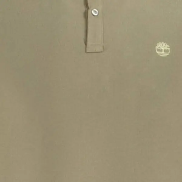 Timberland - Ανδρικό Κοντομάνικο T-shirt Polo Slim Fit Mε Λογότυπο Oyster River TB0A2BS1-AR5 Λαδί TB0A2BS1AR5