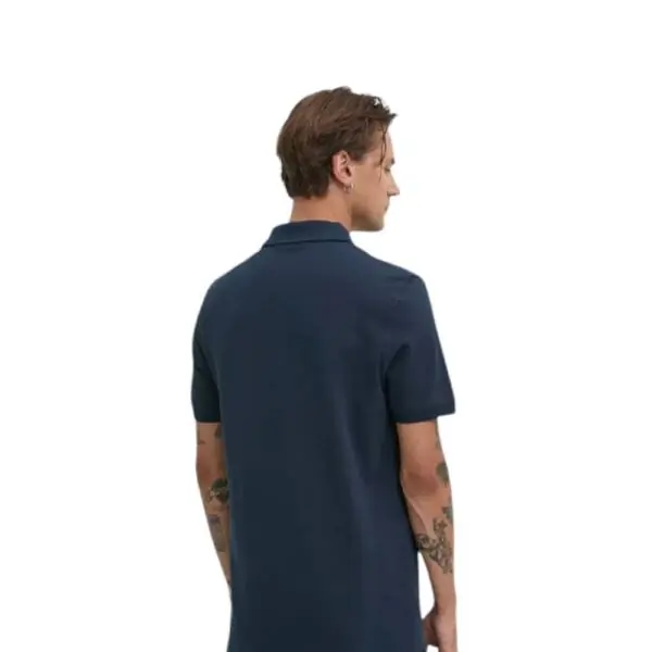 Timberland - Ανδρικό Κοντομάνικο T-shirt Polo Slim Fit Mε Λογότυπο Oyster River TB0A2BS1-Z02 Μπλε TB0A2BS1Z02