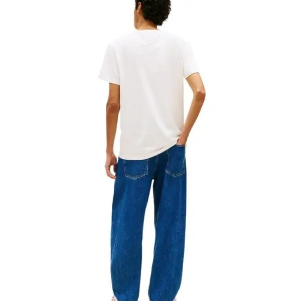 Tommy Hilfiger - Ανδρικό T-shirt Th Essential Flag Tee Regular Fit DM0DM20740-YBH Εκρού DM0DM20740-YBH