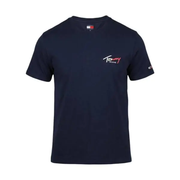 Tommy Hilfiger - Ανδρικό T-shirt Tjw Sign Slim Fit DM0DM22538-C1G Μπλε Ναυτικό DM0DM22538-C1G