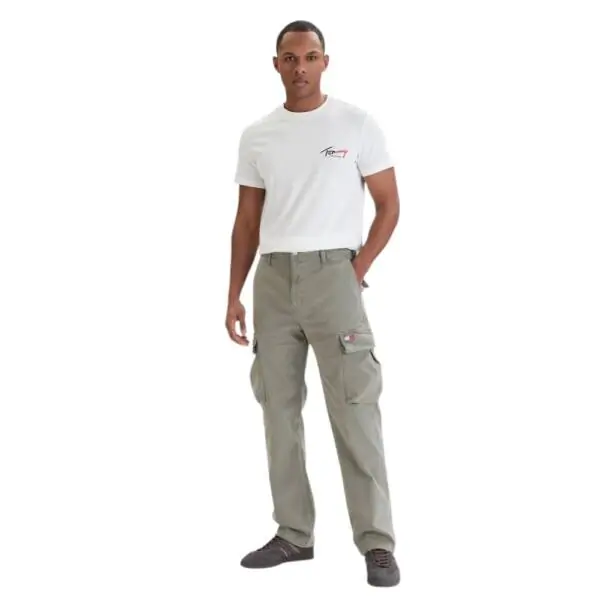 Tommy Hilfiger - Ανδρικό T-shirt Tjw Sign Slim Fit DM0DM22538-YBL Εκρού DM0DM22538-YBL