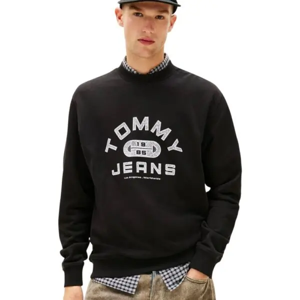 Tommy Hilfiger - Ανδρικό Φούτερ Modern Serif Crew Neck Regular Fit DM0DM22681-BDS Μαύρο