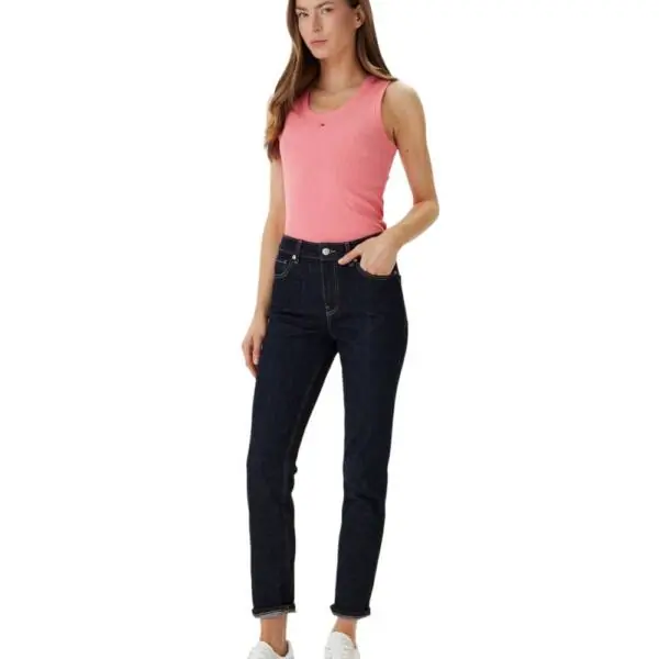 Tommy Hilfiger - Γυναικείο T-shirt Αμάνικο Rib Essential Tank Top Slim Fit DW0DW20673-TIE Ροζ DW0DW20673-TIE