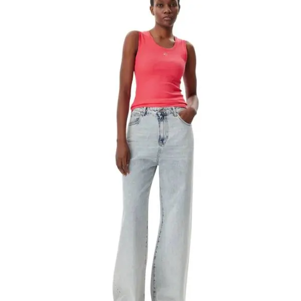 Tommy Hilfiger - Γυναικείο T-shirt Αμάνικο Rib Essential Tank Top Slim Fit DW0DW20673-XI2 Φούξια DW0DW20673-XI2