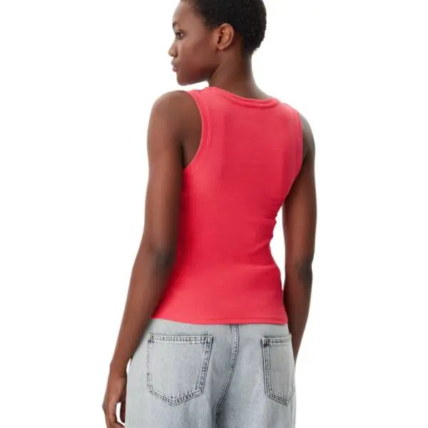 Tommy Hilfiger - Γυναικείο T-shirt Αμάνικο Rib Essential Tank Top Slim Fit DW0DW20673-XI2 Φούξια DW0DW20673-XI2