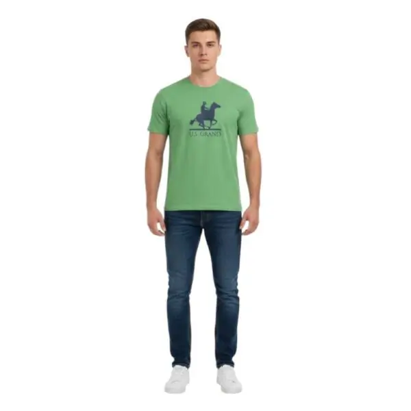 U.S. Grand Polo - Ανδρικό T-shirt Graphic Logo Regular Fit AU02646-13VERD Πράσινο
