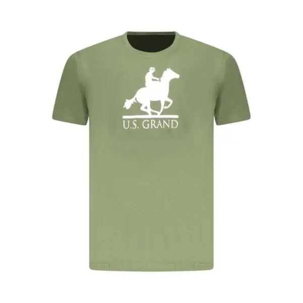 U.S. Grand Polo - Ανδρικό T-shirt Graphic Logo Regular Fit AU02646-16VERD Λαδί AU02646-16VERD