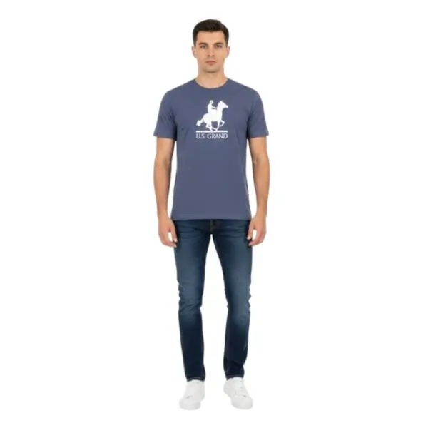 U.S. Grand Polo - Ανδρικό T-shirt Graphic Logo Regular Fit AU02646-1NAVY Μπλε Ναυτικό