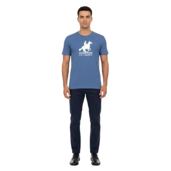 U.S. Grand Polo - Ανδρικό T-shirt Graphic Logo Regular Fit AU02646-2JEANS Μπλε