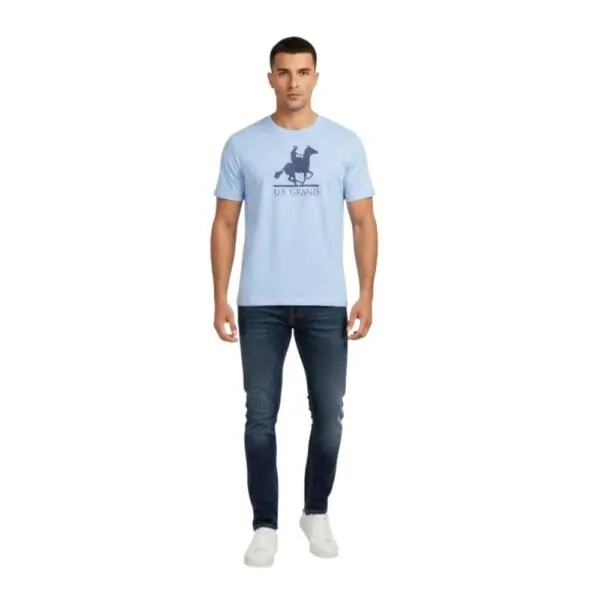 U.S. Grand Polo - Ανδρικό T-shirt Graphic Logo Regular Fit AU02646-4CIELO Σιέλ