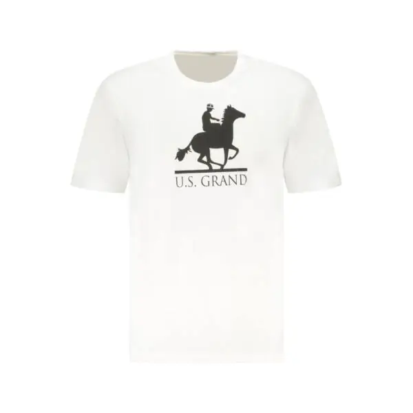 U.S. Grand Polo - Ανδρικό T-shirt Graphic Logo Regular Fit AU02646-6BIANC Λευκό AU02646-6BIANC
