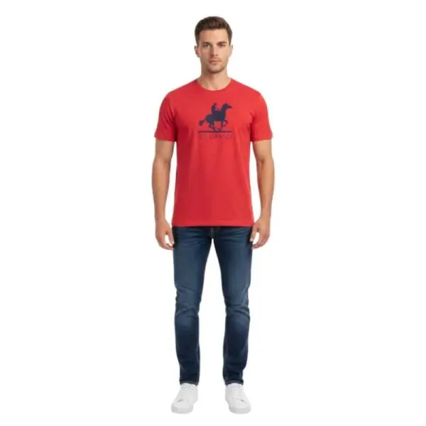 U.S. Grand Polo - Ανδρικό T-shirt Graphic Logo Regular Fit AU02646-8ROSSO Κόκκινο