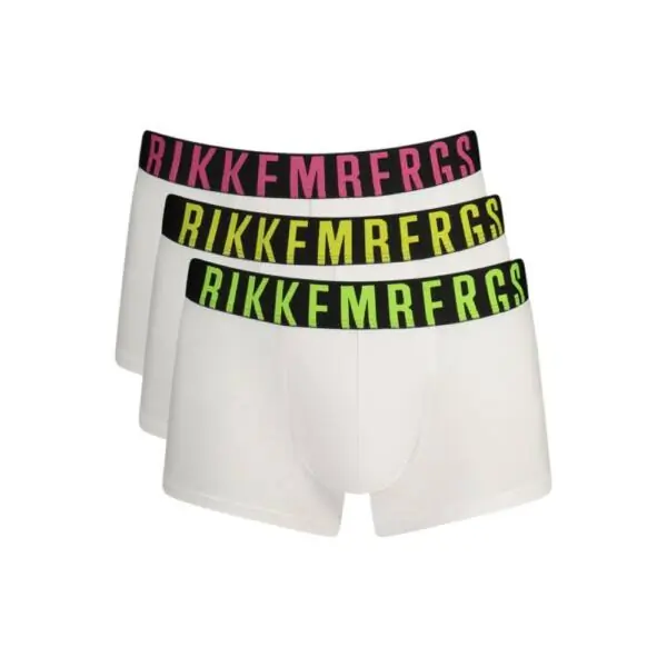 Bikkembergs - Ανδρικά Μποξεράκια 3Pack BKK1UTR16TR-WHIASS Λευκό BKK1UTR16TR-WHIASS