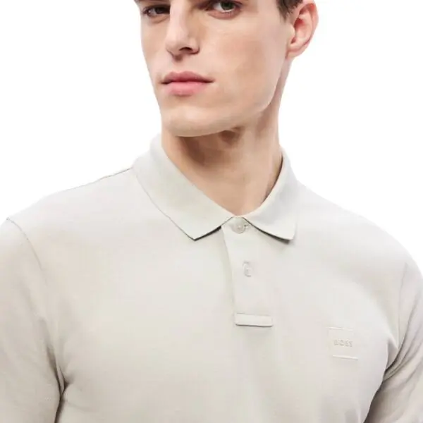 Boss - Ανδρικό Polo T-shirt Passenger Slim Fit 50507803-070 Μπεζ 50507803-070