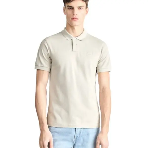 Boss - Ανδρικό Polo T-shirt Passenger Slim Fit 50507803-070 Μπεζ 50507803-070