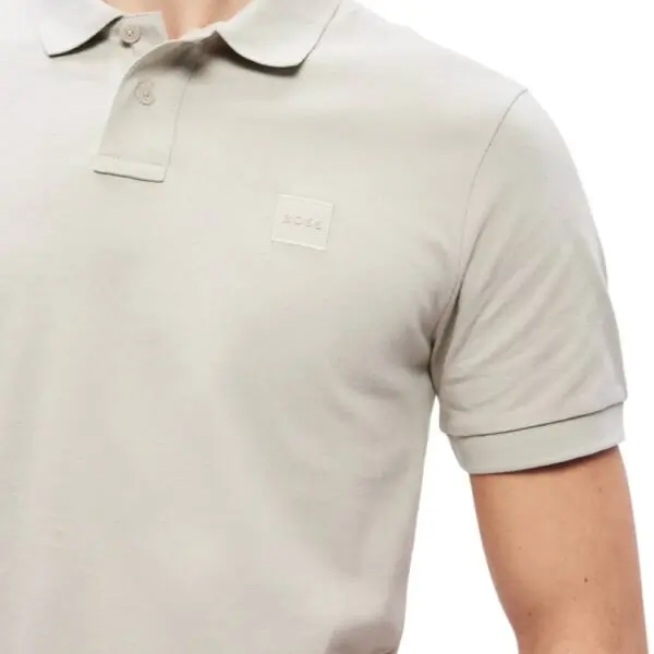 Boss - Ανδρικό Polo T-shirt Passenger Slim Fit 50507803-070 Μπεζ 50507803-070