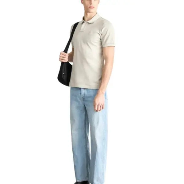 Boss - Ανδρικό Polo T-shirt Passenger Slim Fit 50507803-070 Μπεζ 50507803-070