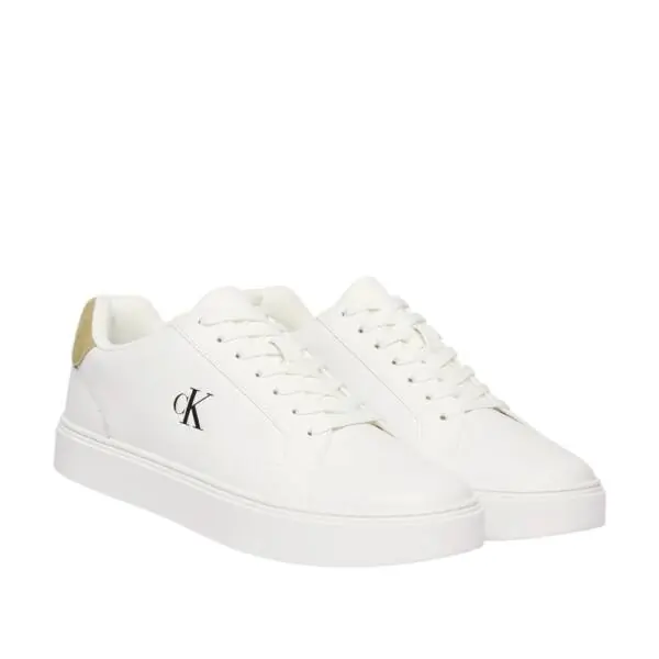 Calvin Klein - Ανδρικά Sneakers Ck Classic Cupsole Laceup Lth YM0YM01435-01V Λευκό YM0YM01435-01V