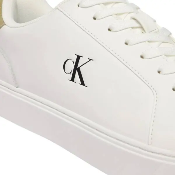 Calvin Klein - Ανδρικά Sneakers Ck Classic Cupsole Laceup Lth YM0YM01435-01V Λευκό YM0YM01435-01V