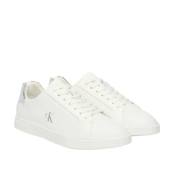 Calvin Klein - Γυναικεία Sneakers Low Pro Cups Laceup Lth Met HW0HW02846-0K8 Λευκό HW0HW02846-0K8