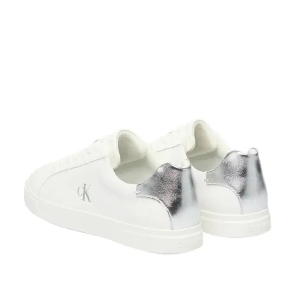 Calvin Klein - Γυναικεία Sneakers Low Pro Cups Laceup Lth Met HW0HW02846-0K8 Λευκό HW0HW02846-0K8