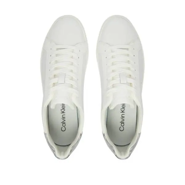 Calvin Klein - Γυναικεία Sneakers Low Pro Cups Laceup Lth Met HW0HW02846-0K8 Λευκό HW0HW02846-0K8