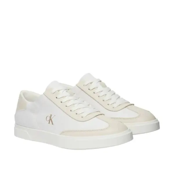 Calvin Klein - Γυναικεία Sneakers Low Pro Cups Wt Canv Mg HW0HW03145-0HT Λευκό HW0HW03145-0HT