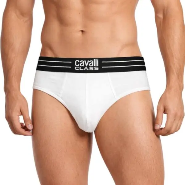 Cavalli Class - Ανδρικά Εσώρουχα Σλιπ 2Pack QXO01IJD003-00053 Λευκό