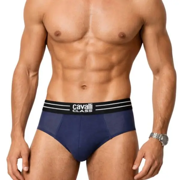 Cavalli Class - Ανδρικά Εσώρουχα Σλιπ 2Pack QXO01IJD003-04926 Μπλε