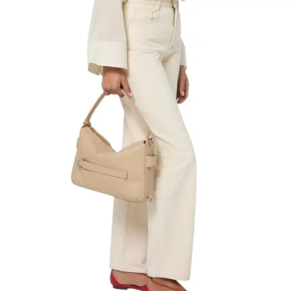 Coccinelle - Γυναικεία τσάντα Ώμου Gretel Ribbon E1U6C130501-N64 Μπεζ E1U6C130501-N64