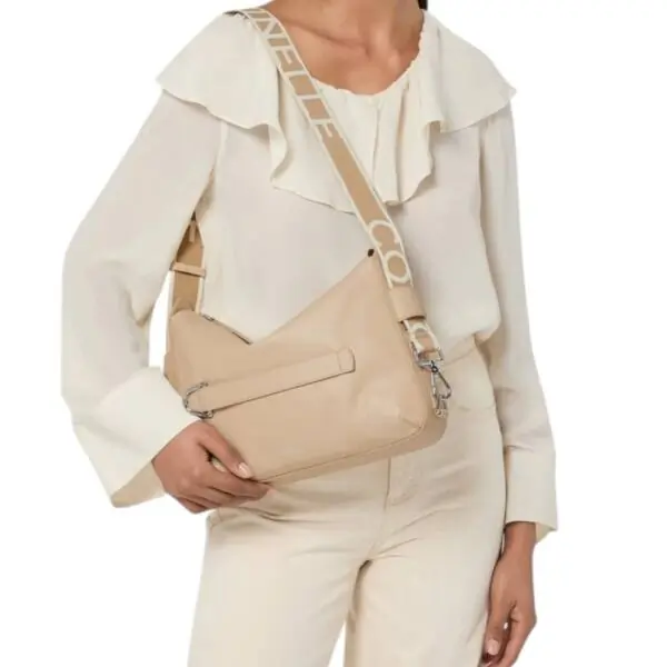 Coccinelle - Γυναικεία τσάντα Ώμου Gretel Ribbon E1U6C130501-N64 Μπεζ E1U6C130501-N64