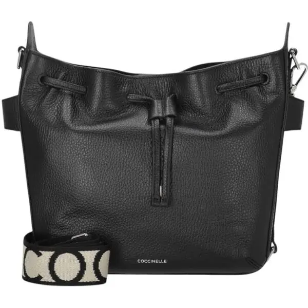 Coccinelle - Γυναικεία τσάντα Ώμου Gretel Ribbon E1U6C230101-001 Μαύρο