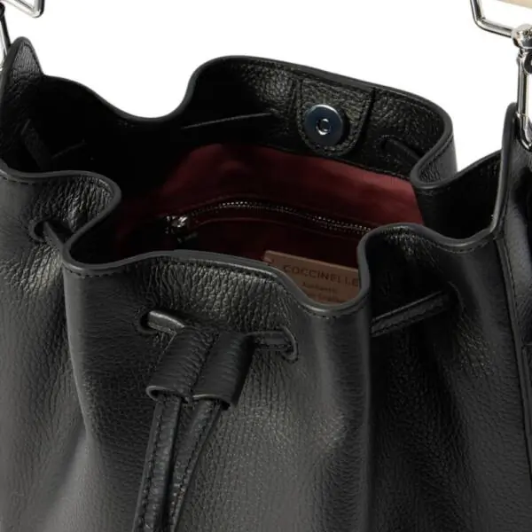 Coccinelle - Γυναικεία τσάντα Ώμου Gretel Ribbon E1U6C230101-001 Μαύρο E1U6C230101-001