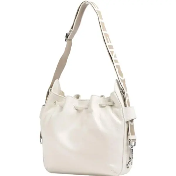 Coccinelle - Γυναικεία τσάντα Ώμου Gretel Ribbon E1U6C230101-N17 Εκρού E1U6C230101-N17