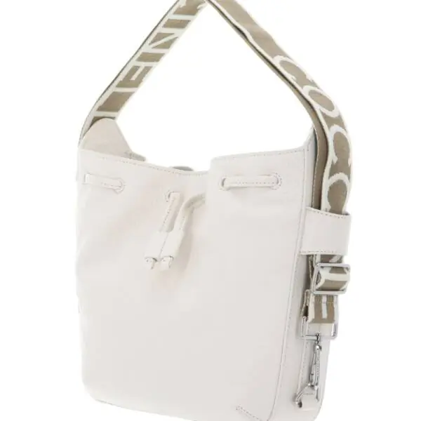 Coccinelle - Γυναικεία τσάντα Ώμου Gretel Ribbon E1U6C230101-N17 Εκρού E1U6C230101-N17