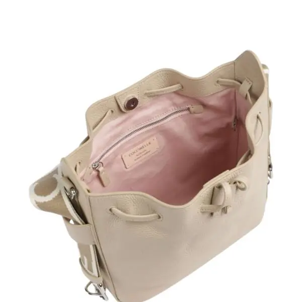 Coccinelle - Γυναικεία τσάντα Ώμου Gretel Ribbon E1U6C230101-N64 Μπεζ E1U6C230101-N64