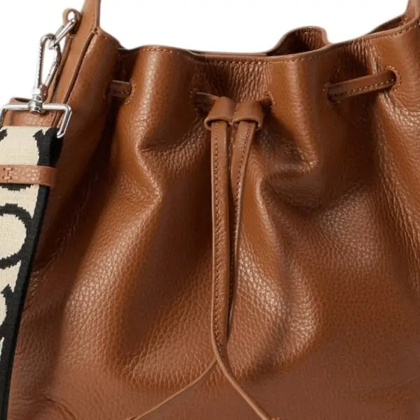 Coccinelle - Γυναικεία τσάντα Ώμου Gretel Ribbon E1U6C230101-W11 Καφέ E1U6C230101-W11