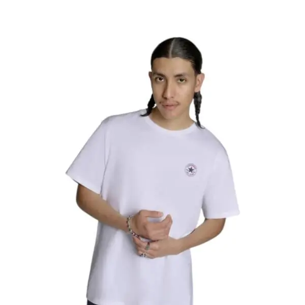 Converse - Ανδρικό T‑shirt Chuck Print Tee Standar Fit CVM5T565-100 Λευκό