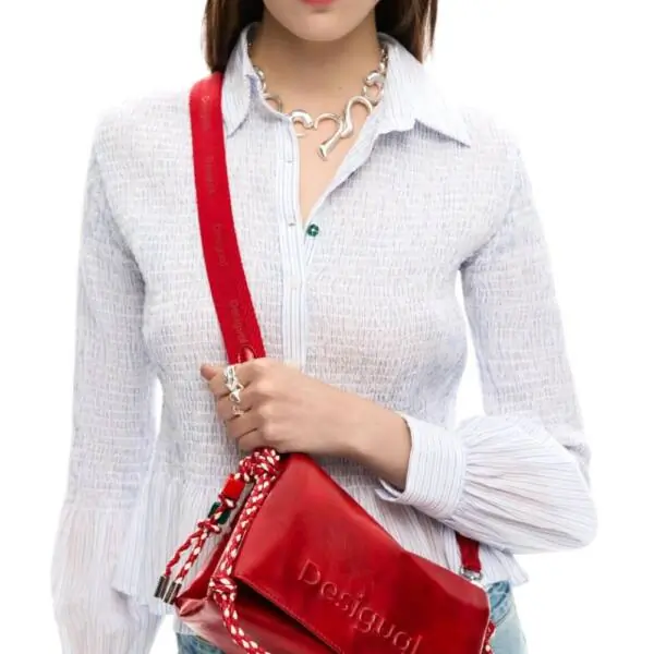 Desigual - Γυναικεία Τσάντα Ώμου Half Logo Venecia 4.0 26SAXPAA-3000 Κόκκινο 26SAXPAA-3000