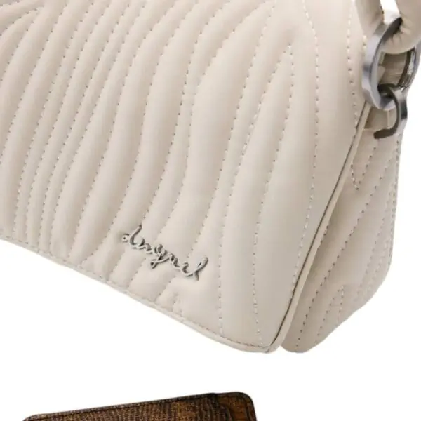 Desigual - Γυναικεία Τσάντα Ώμου Helium Trokel 26SAXPBB-1008 Εκρού 26SAXPBB-1008