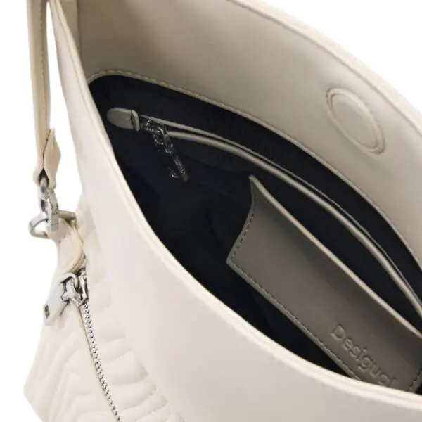 Desigual - Γυναικεία Τσάντα Ώμου Helium Trokel 26SAXPBB-1008 Εκρού 26SAXPBB-1008