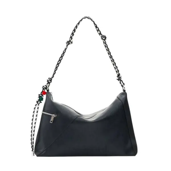 Desigual - Γυναικεία Τσάντα 'Ωμου Half Logo Leiria 2.0 26SAXP66-2000 Μαύρο