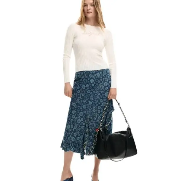 Desigual - Γυναικεία Τσάντα 'Ωμου Half Logo Leiria 2.0 26SAXP66-2000 Μαύρο 26SAXP66-2000