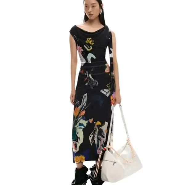 Desigual - Γυναικεία Τσάντα 'Ωμου Half Logo Leiria 2.0 26SAXPA7-1008 Μπεζ 26SAXPA7-1008