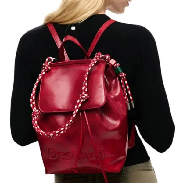 Desigual - Γυναικεία Τσάντα 'Ωμου Half Logo Luena Mini 26SAKP20-3000 Κόκκινο 26SAKP20-3000