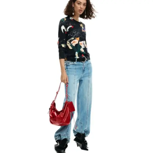 Desigual - Γυναικεία Τσάντα 'Ωμου Half Logo Waverly 26SAXP28-3000 Κόκκινο 26SAXP28-3000