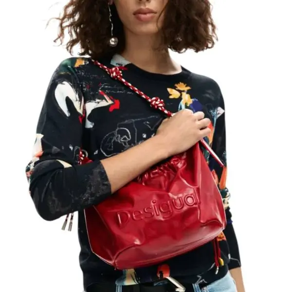 Desigual - Γυναικεία Τσάντα 'Ωμου Half Logo Waverly 26SAXP28-3000 Κόκκινο 26SAXP28-3000