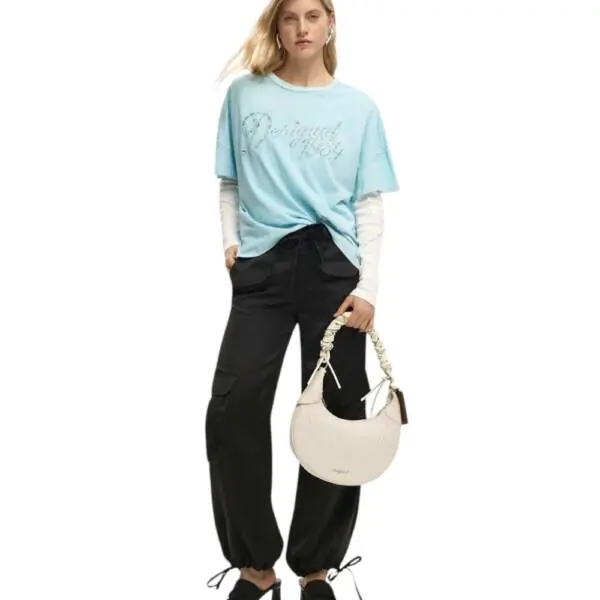 Desigual - Γυναικεία Τσάντα 'Ωμου Helium Calgary 26SAXPBD-1008 Λευκό 26SAXPBD-1008